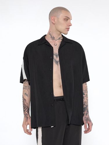 Panel Open Collar Shirt_Black - DGNAK12 - Modalova