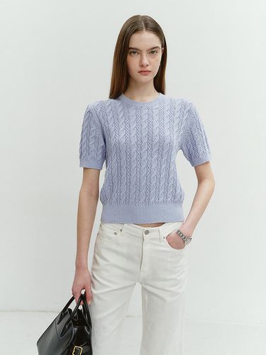 Summer Cotton Cable Knit Swedish Blue_UDSW4B225G1 - Dunst for WOMEN - Modalova