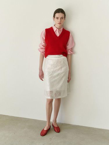 Lace Sequin Skirt _ White - Souri no Rosie - Modalova