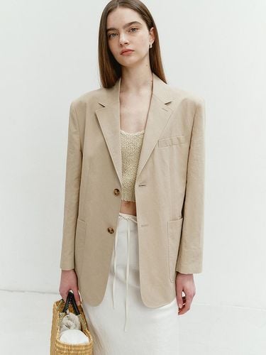 Unisex Classic Linen Jacket Light Beige - Dunst for WOMEN - Modalova