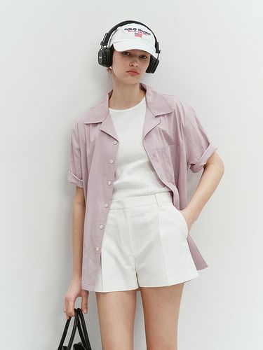 Open Collared Out-Pocket Shirt Pink_UDSH4B322P2 - Dunst for WOMEN - Modalova