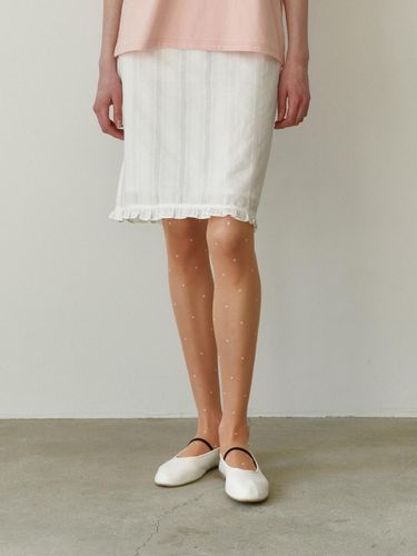 Rosie Ruffle Linen Skirt _ White - Souri no Rosie - Modalova