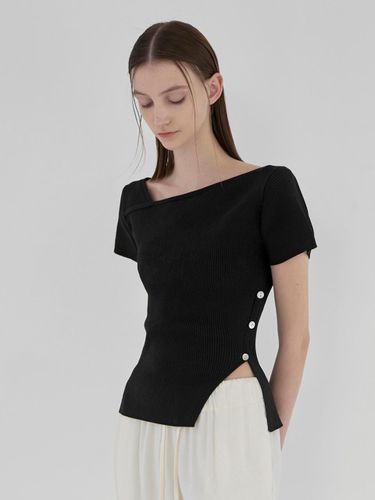 Asymmetrical Cutout Slim Knit_8 Colors - Atelier Nain - Modalova