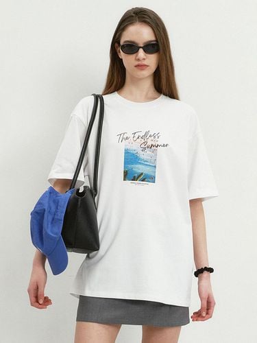 Unisex Summer Photo Print T-Shirt Off White - Dunst for WOMEN - Modalova