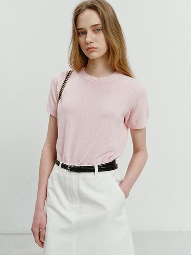 Summer Cotton Crew Neck Knit Soft Pink_UDSW4B232P1 - Dunst for WOMEN - Modalova