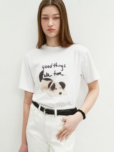 Unisex Puppy T-Shirt Off White_UDTS4B134OW - Dunst for WOMEN - Modalova