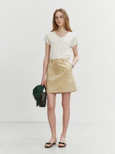 A-Line Mini Skirt Beige_UDSK4B227I2 - Dunst for WOMEN - Modalova