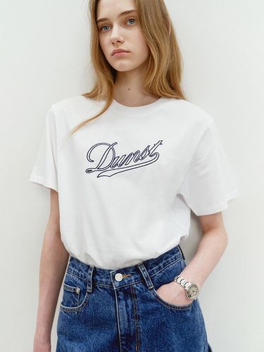 Unisex Chain Logo T-shirt Off White_UDTS4B131OW - Dunst for WOMEN - Modalova