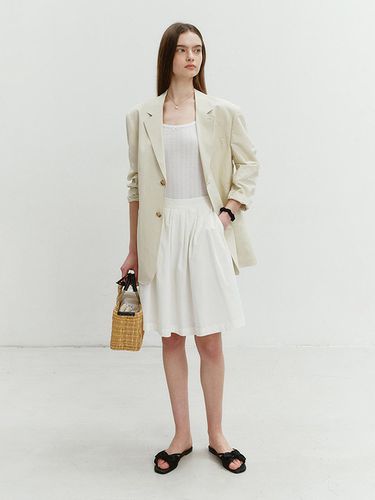 Unisex Classic Linen Jacket_Cream_UDJA4B121CR - Dunst for WOMEN - Modalova