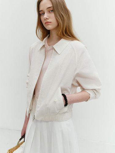 Unisex Summer Harrington Jacket Light Beige Stripe - Dunst for WOMEN - Modalova