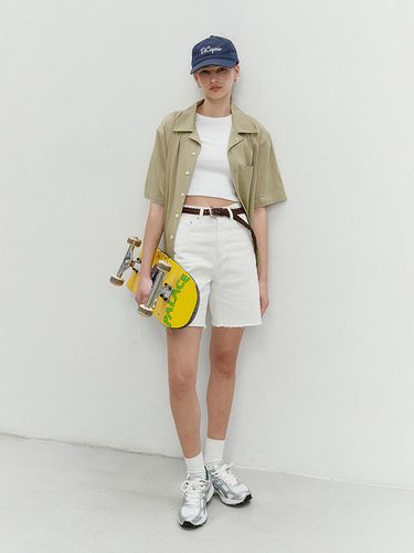 Open Collared Out-Pocket Shirt Soft Khaki - Dunst for WOMEN - Modalova