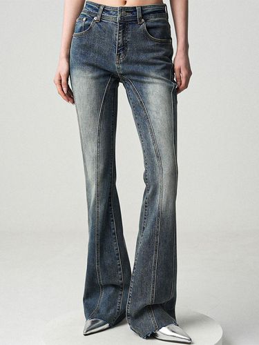 Thin Bootscut Pants Washing Blue - AVANDRESS - Modalova