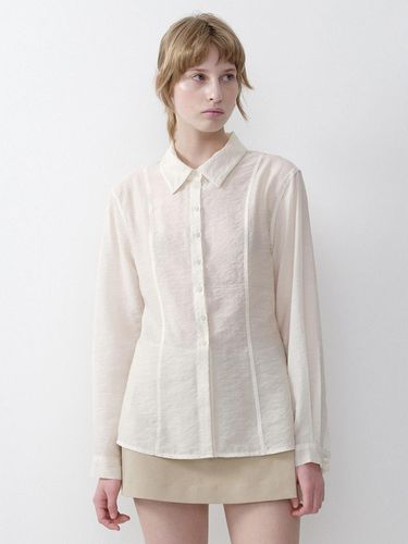 Tencel Sheer Line Blouse_2 Colors - URAGO - Modalova