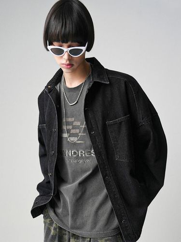 Buko Pocket Denim Shirt BLACK - AVANDRESS - Modalova