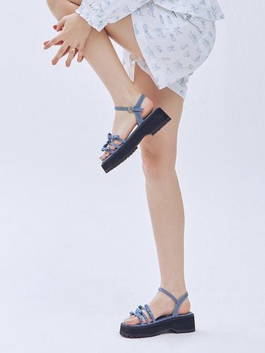 Ribbi Petite Ribbon Platform Sandals_Denim Blue - ETELIN - Modalova