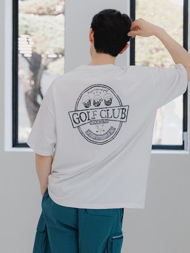 Golf Club Stamp Oversized T-shirt (5 Color) - alvinclo - Modalova