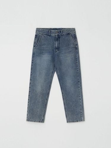 Straight Blue Denim Pants - EZIO - Modalova