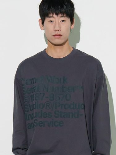 Serial Number Long Sleeve T-shirt_Charcoal - CAMELWORK - Modalova