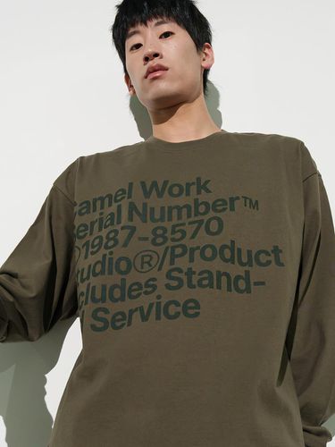 Serial Number Long Sleeve T-shirt_Khaki - CAMELWORK - Modalova