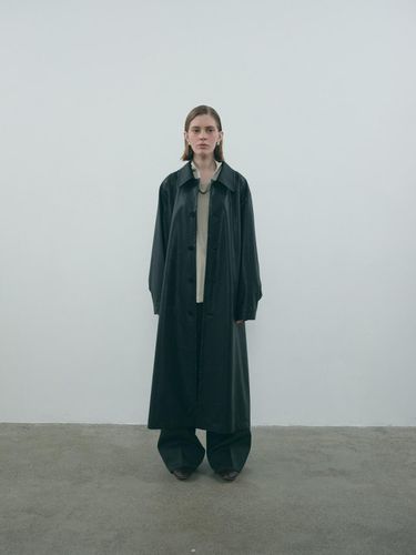 Leather Trench Coat - Ethos - Modalova