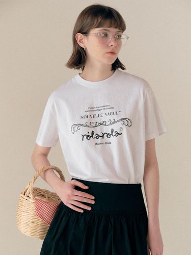 Vintage Nouvelle Logo Half Sleeve T-shirt - White - ROLAROLA - Modalova