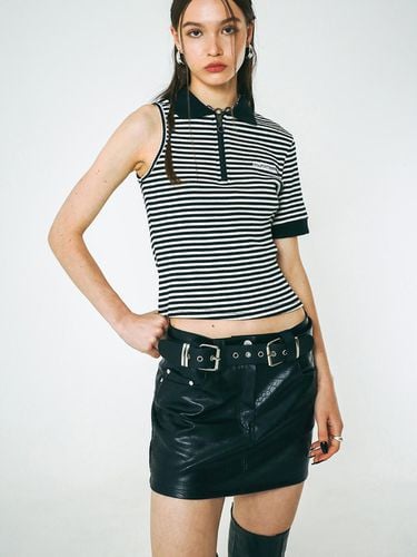 Low-rise Leather Skirt_Black - NOTKNOWING - Modalova