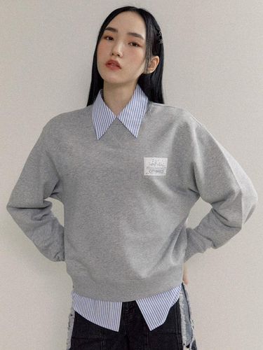 Starlight City Patch Sweatshirt_Melange Grey - CITYBREEZE - Modalova