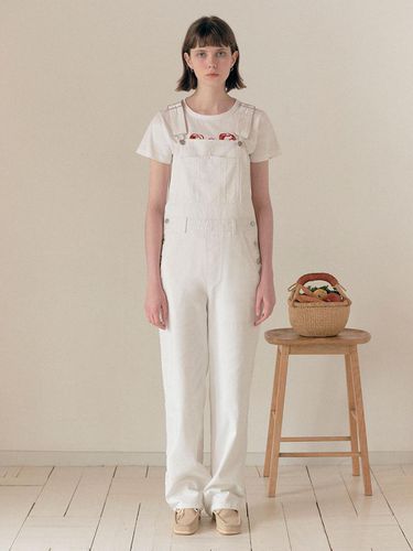 Denim Overall Pants - White - ROLAROLA - Modalova