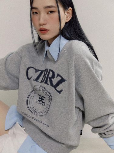 CTBRZ Circle Artwork Sweatshirt_Melange Grey - CITYBREEZE - Modalova