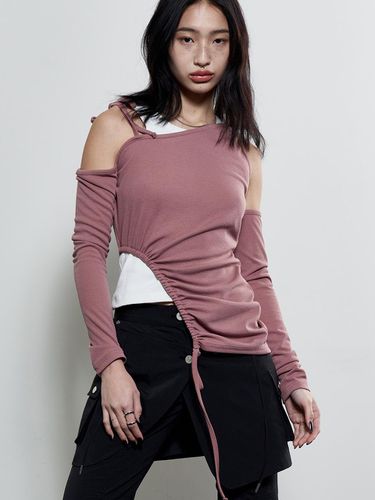 Arm Warmer Cut-out Top_Dusty Pink - NOTKNOWING - Modalova