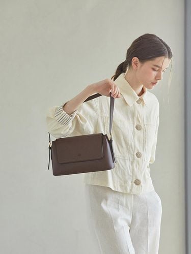 Monika Shoulder Bag_Dark Brown - MONSAC - Modalova