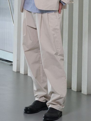 Comfort Suit Two Pleats Pants_Light Gray - TLEYOUNG - Modalova