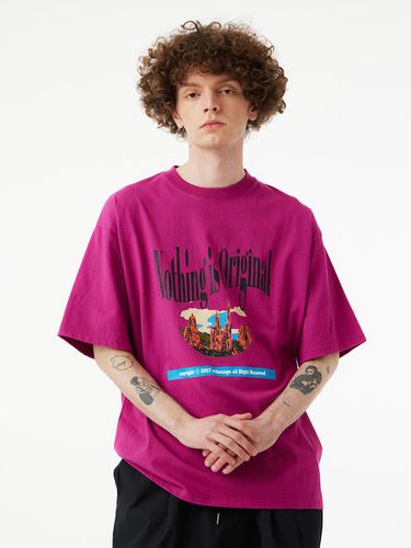 Oversized Mountain Nothing Is Original T-Shirt - URBANAGE - Modalova