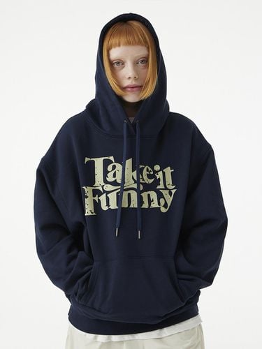 Take It Funny Over Hoodie_Navy - URBANAGE - Modalova