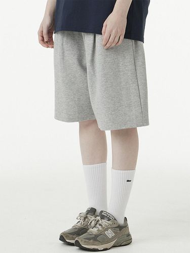 Wide-Leg Bermuda Sweat Shorts Grey - URBANAGE - Modalova