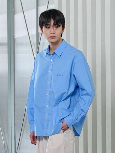 All Day Paper Shirt_Royal Blue - TLEYOUNG - Modalova