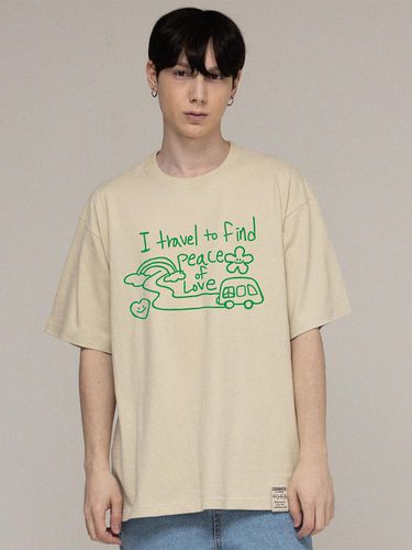 Travel Drawing T-shirt_Sand Beige - GRAVER - Modalova