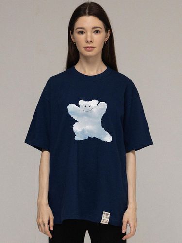 Big Cloud Bear Smile T-shirt_Navy - GRAVER - Modalova