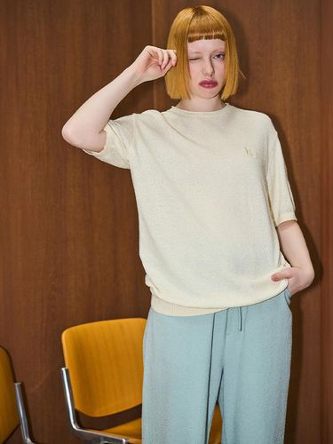 Terry Short Sleeves Knit Top - GENERAL IDEA - Modalova