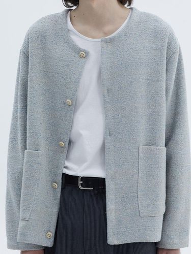 Casting Tweed Round Jacket_Vintage Blue - Trip LE Sens - Modalova