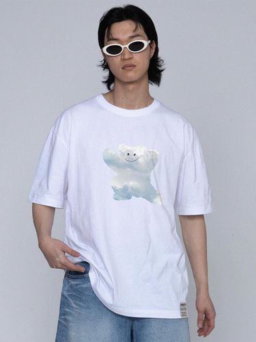 Big Cloud Bear Smile T-shirt_White - GRAVER - Modalova