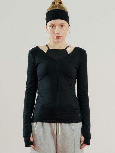 Basic Recycle V-neck Top - Black - YUSE - Modalova