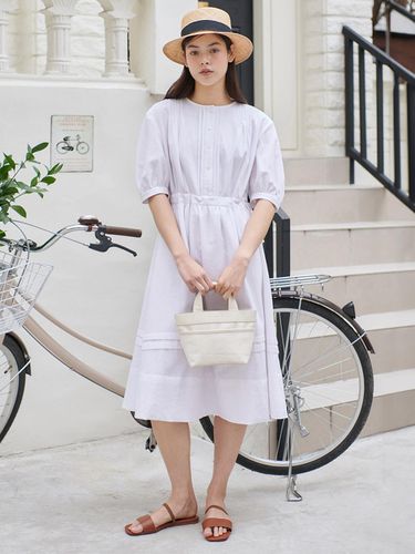 Summer Pintuck Dress_White - NILBY P - Modalova