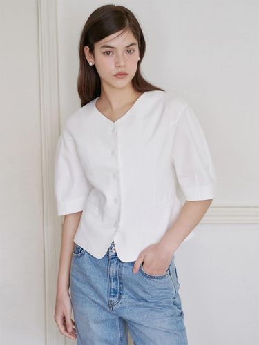 N Linen Blouse Jacket_White - NILBY P - Modalova