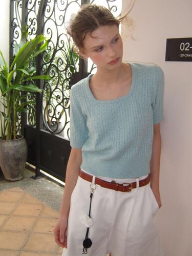 Tany Knit Top_Sky - Hackesch - Modalova