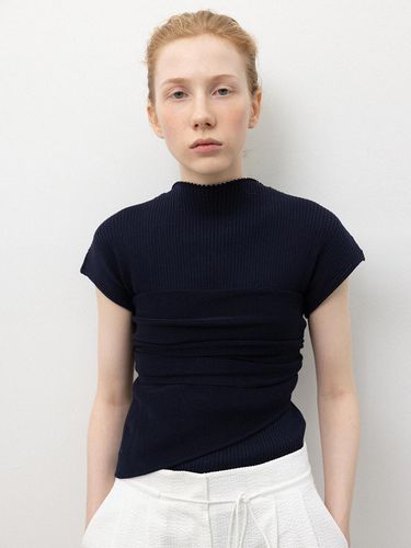 Mock-Neck Knit_Navy - RRACE - Modalova