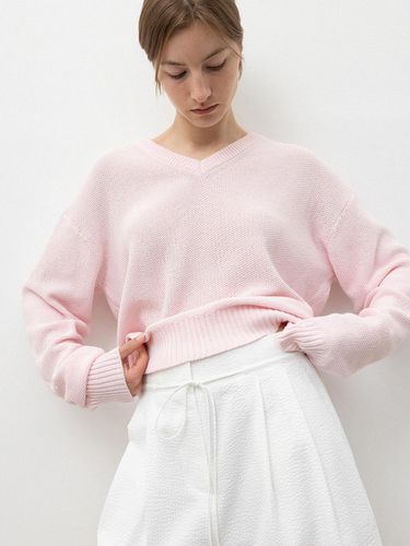 V-Neck Pullover_Baby Pink - RRACE - Modalova