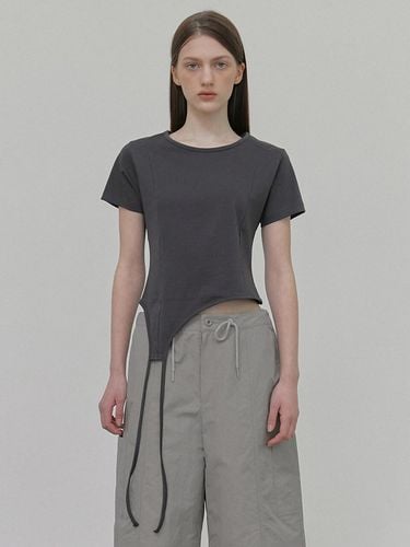 Drop Strap T-Shirt, Charcoal - ETMON - Modalova