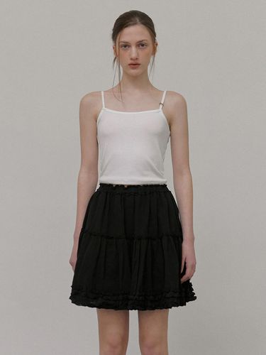 Logo Strap Sleeveless Top, White - ETMON - Modalova