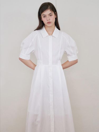 Volume Shirt Dress_White - NILBY P - Modalova